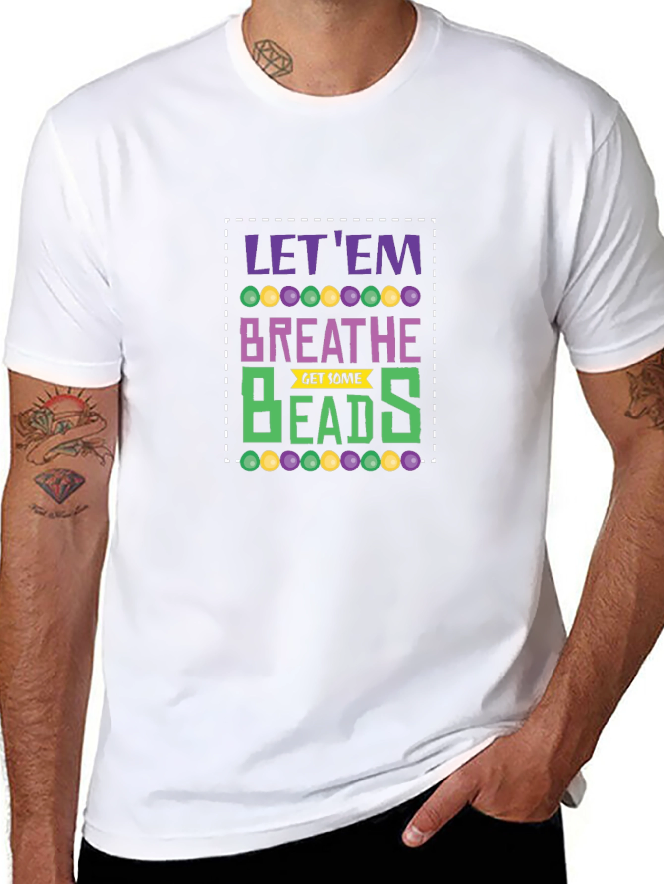 Let Em Breathe Mardi Gras T-Shirt