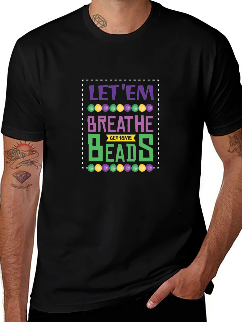 Let Em Breathe Mardi Gras T-Shirt