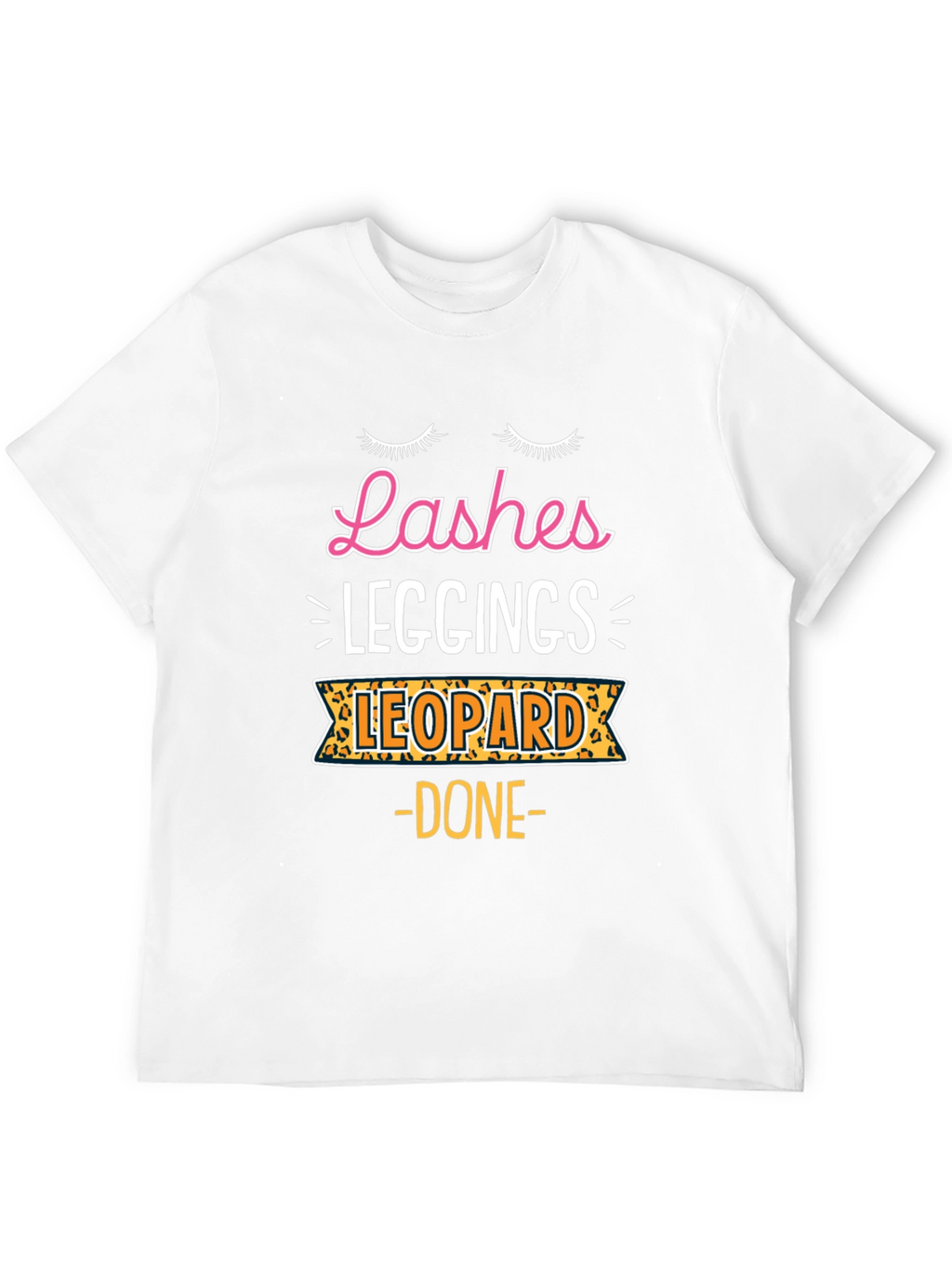 Lashes Leggings Leopard - Womens Graphic Tee