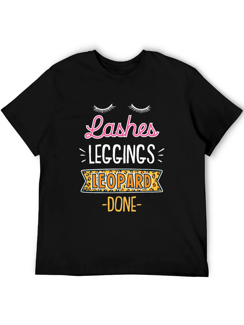 Lashes Leggings Leopard - Womens Graphic Tee