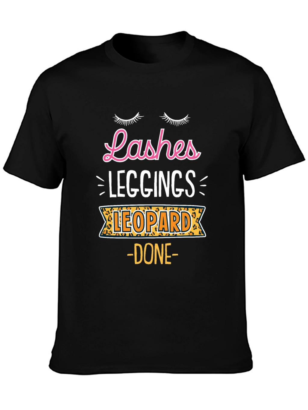 Lashes Leggings Leopard - Womens Graphic Tee