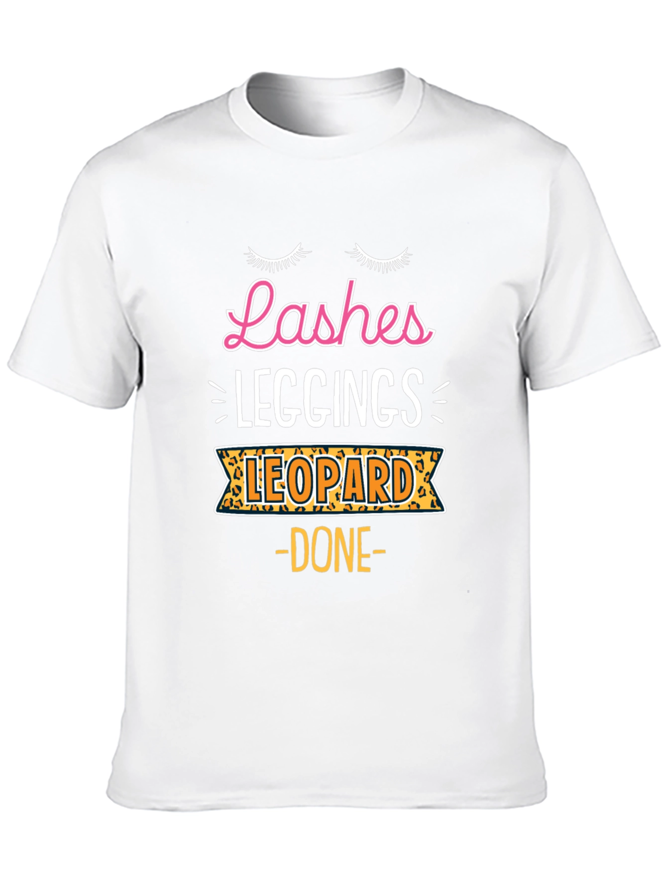 Lashes Leggings Leopard - Womens Graphic Tee