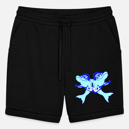 2 Dolphins Two Friends Playing Guitar Band Team