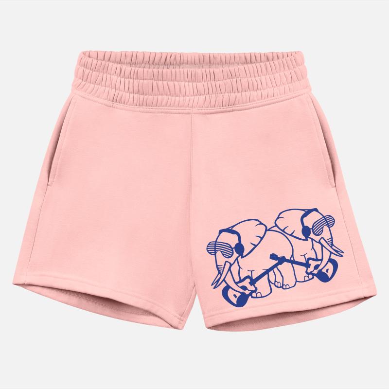 2 Elephants Two Friends Playing Guitar Band Team