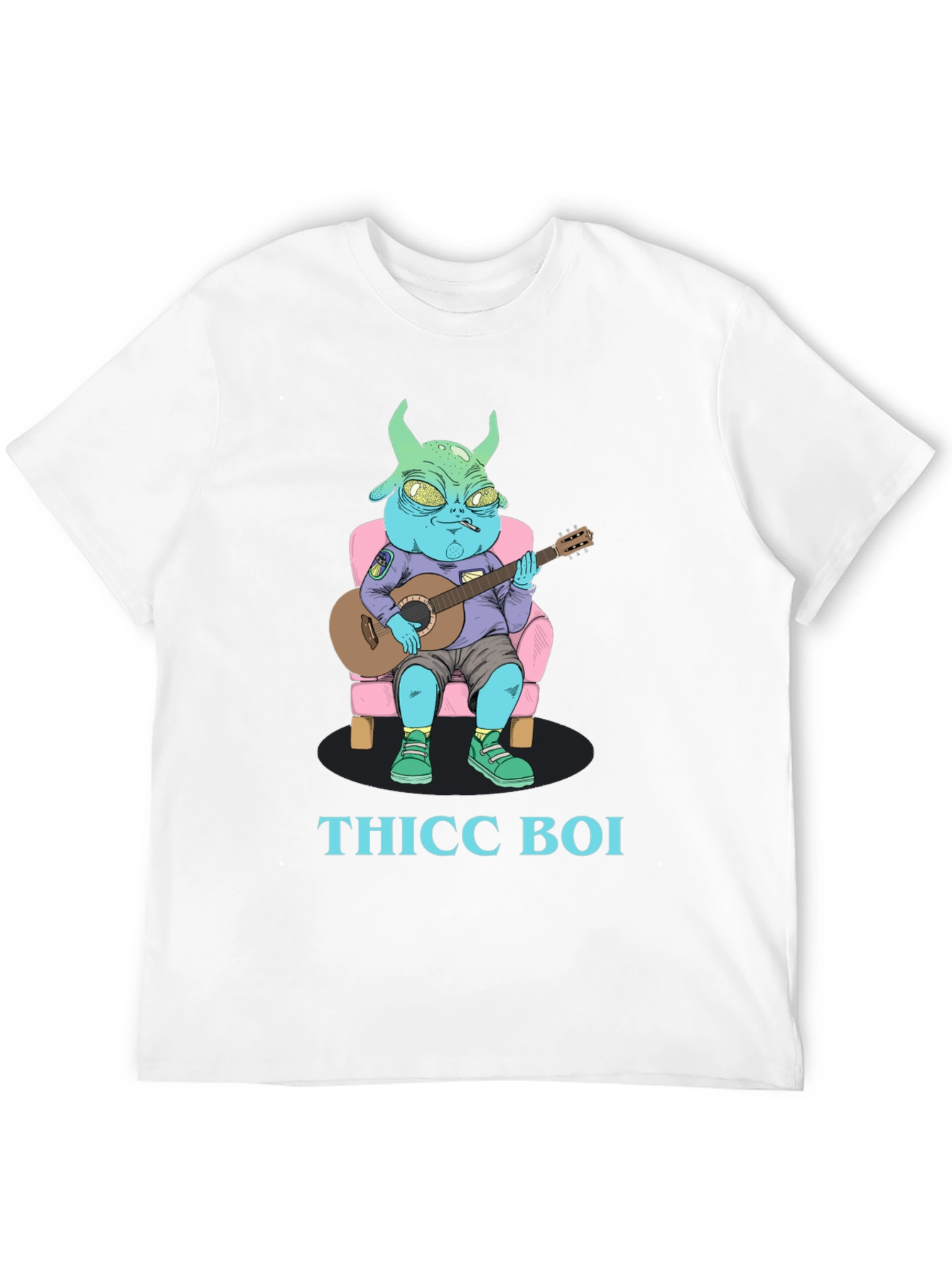 Thicc Boi Alien Guitarist Graphic Tee