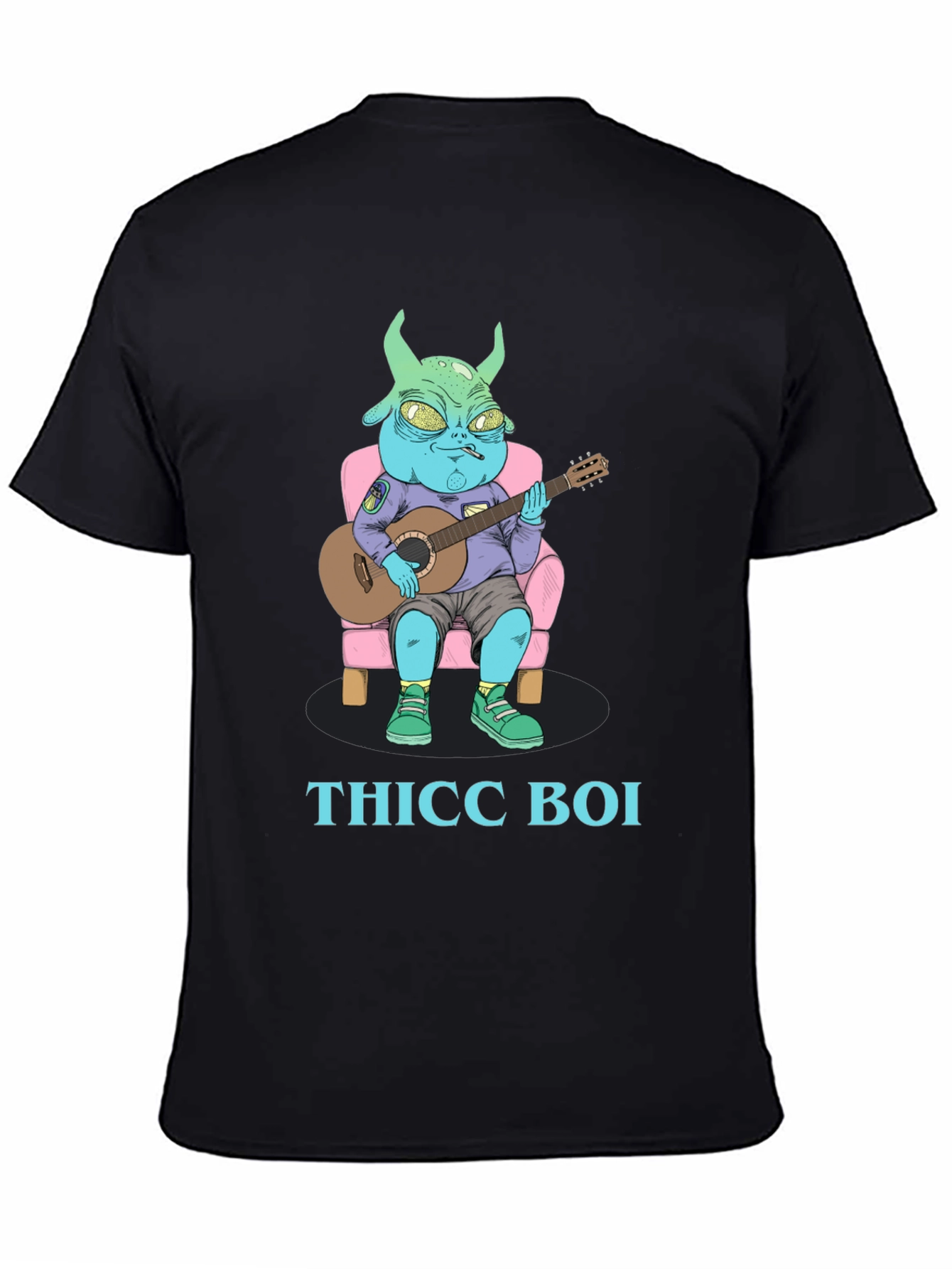 Thicc Boi Alien Guitarist Graphic Tee