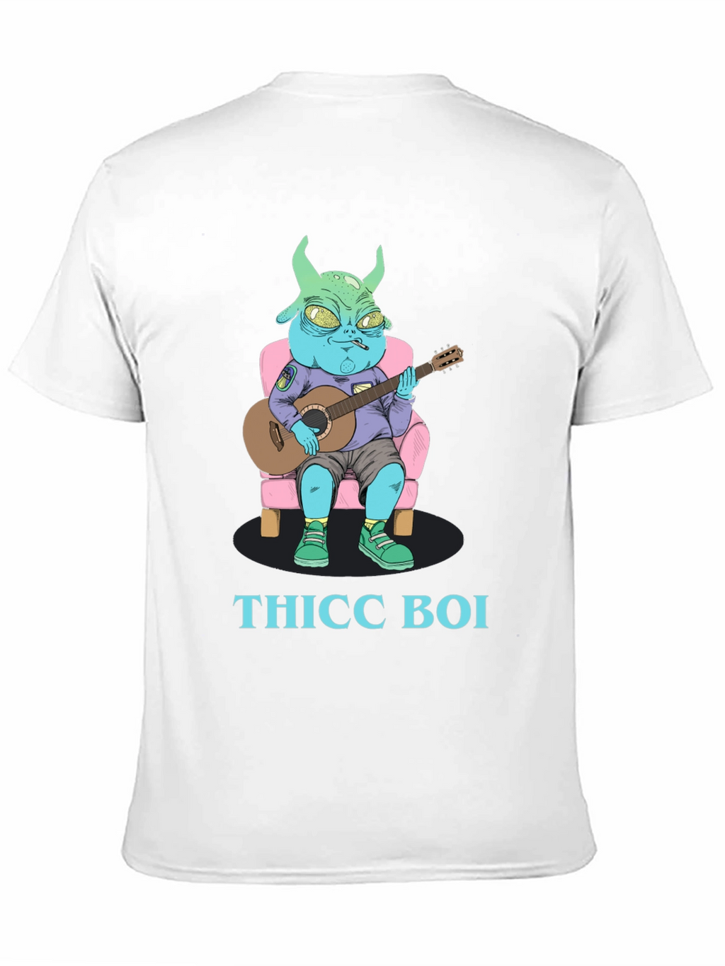 Thicc Boi Alien Guitarist Graphic Tee