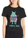 Thicc Boi Alien Guitarist Graphic Tee