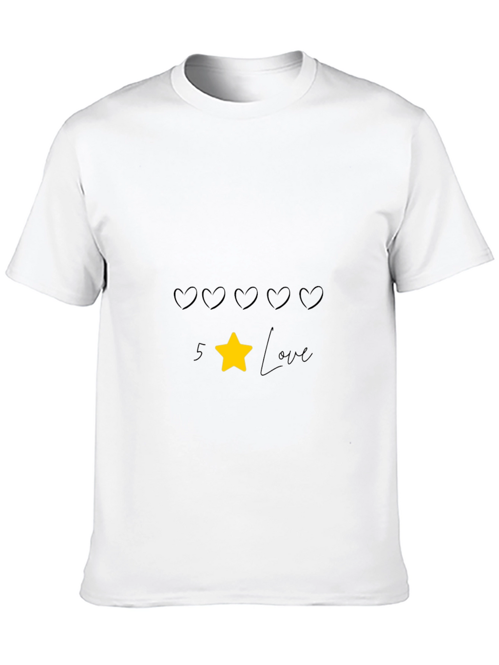 5 Star Love Black T-Shirt