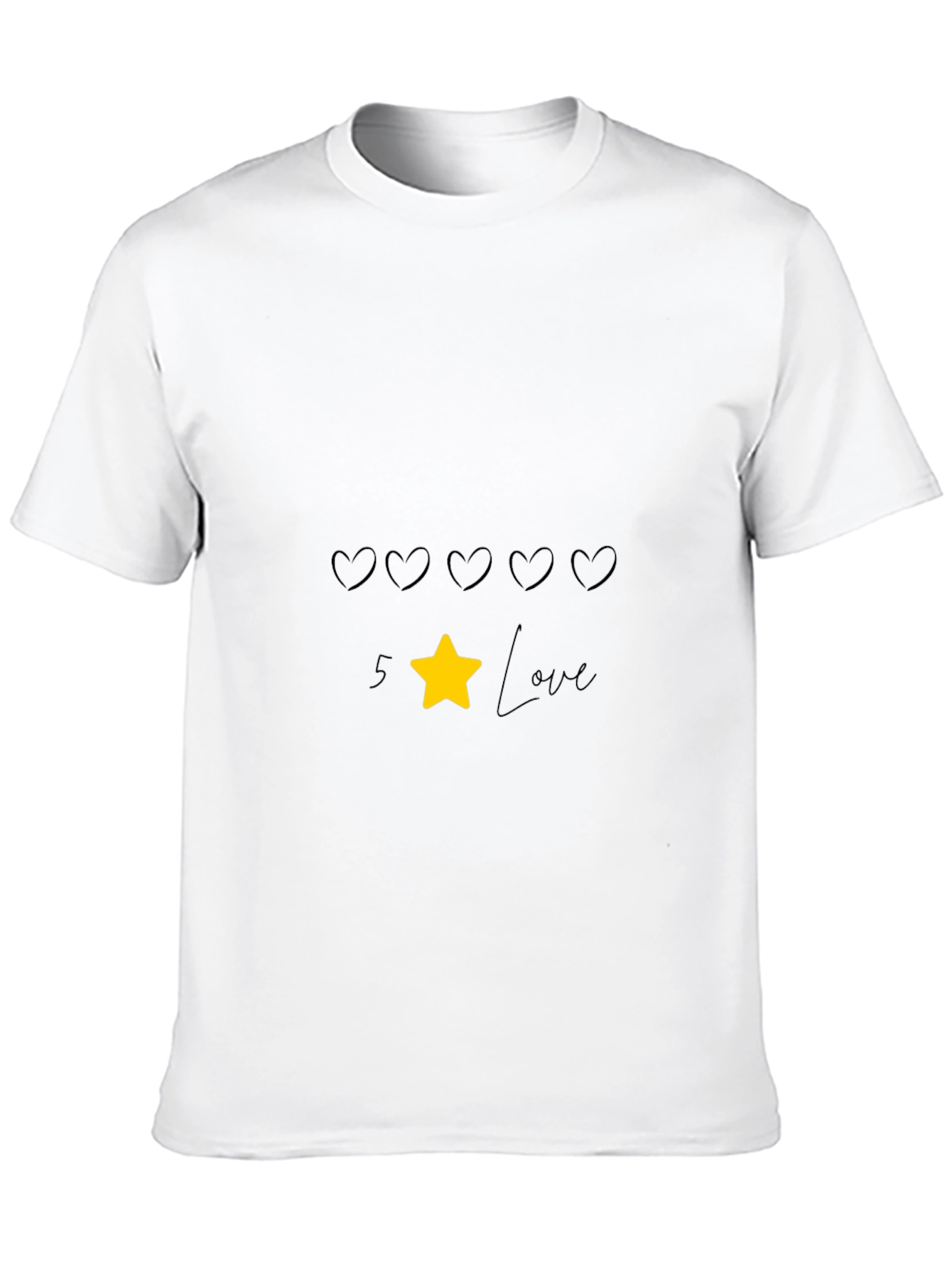 5 Star Love Black T-Shirt