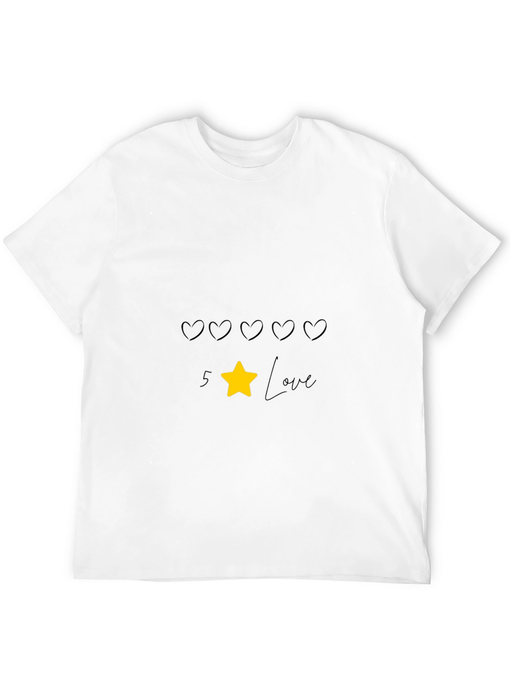 5 Star Love Black T-Shirt