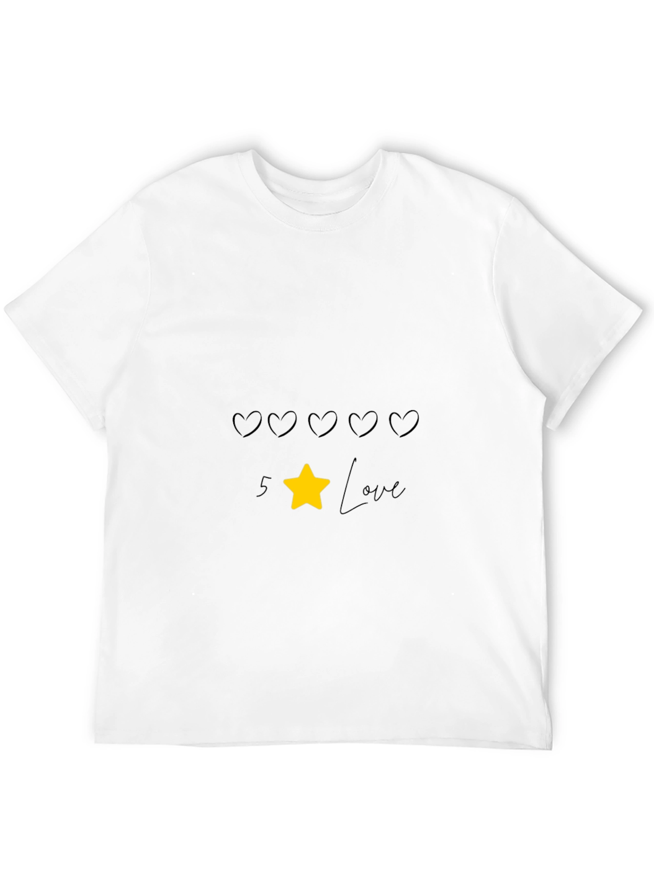 5 Star Love Black T-Shirt