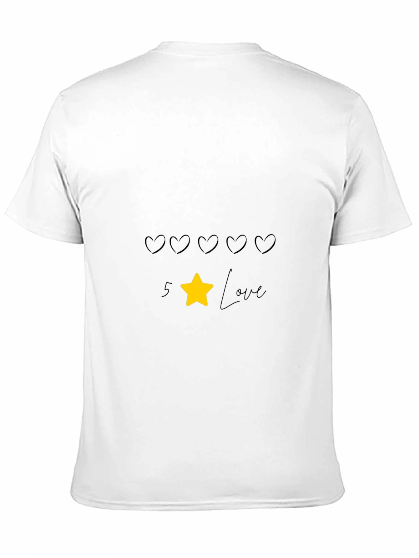 5 Star Love Black T-Shirt