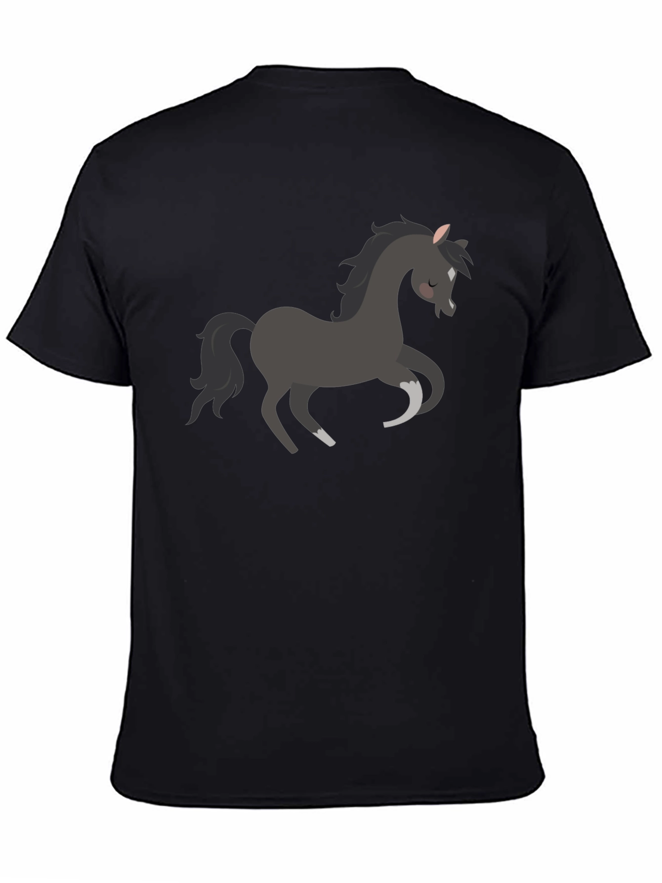 Black Horse Graphic Tee - Mens Casual Shirt