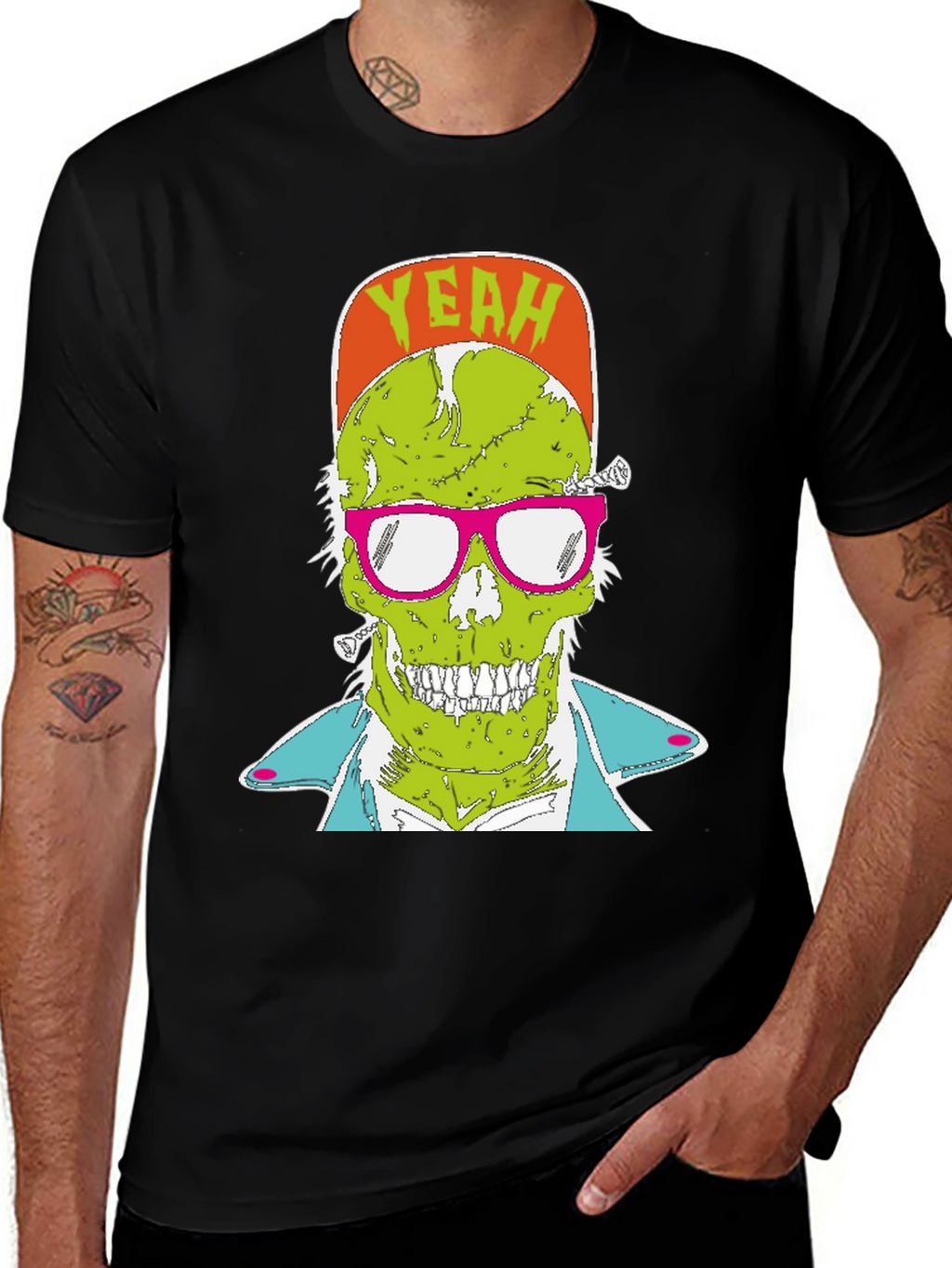 Zombie Graphic T-Shirt - Yeah! Skull Tee