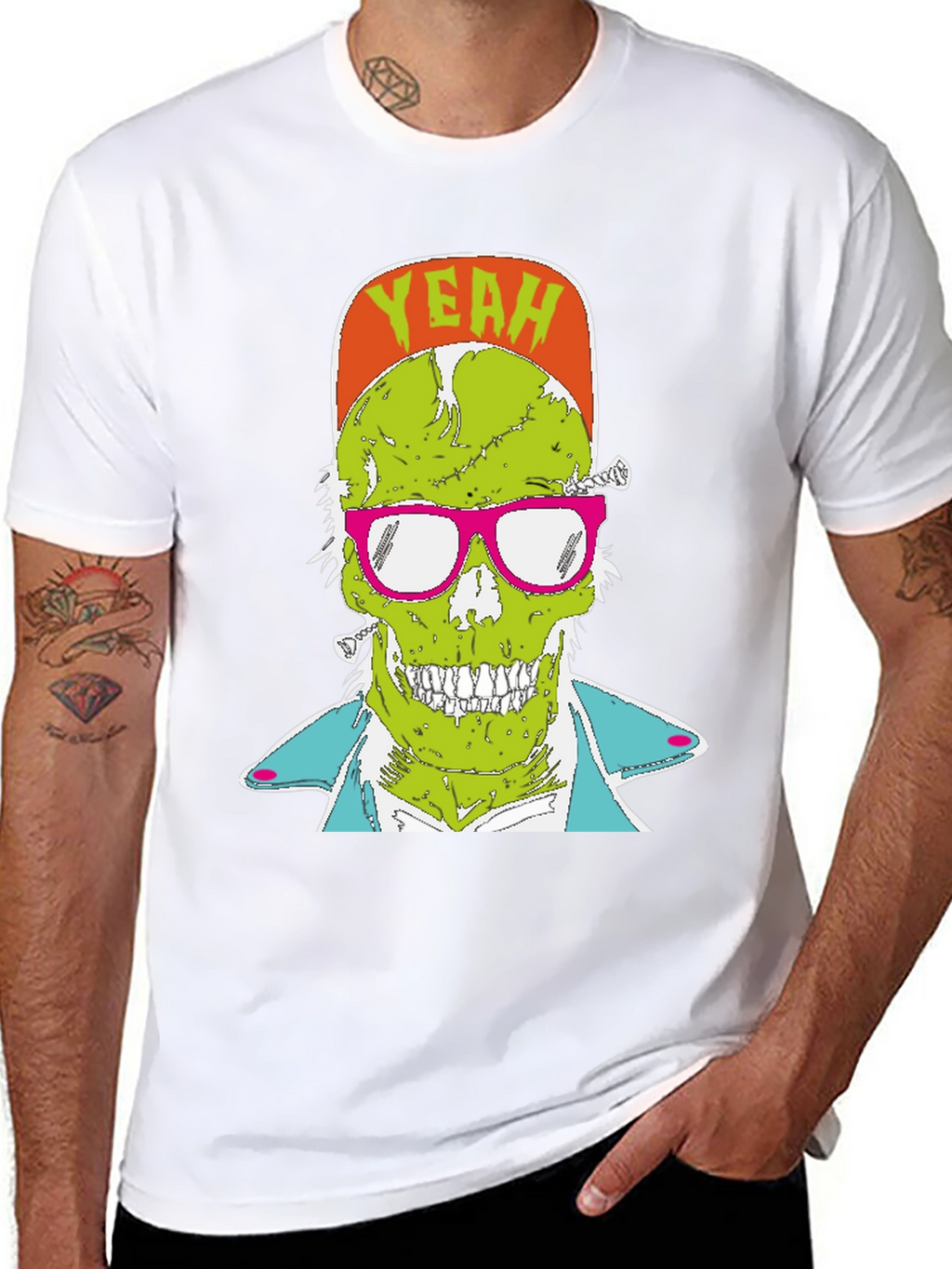 Zombie Graphic T-Shirt - Yeah! Skull Tee