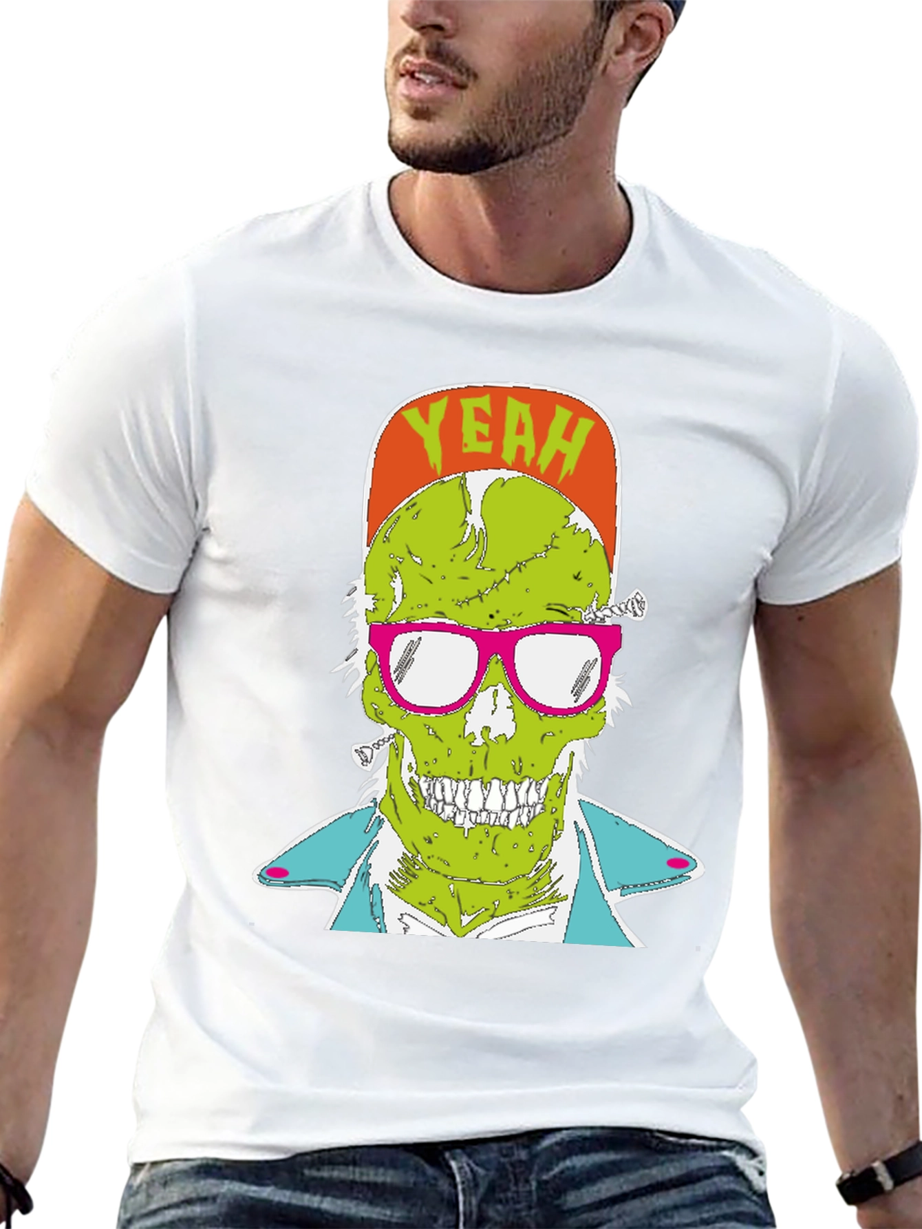 Zombie Graphic T-Shirt - Yeah! Skull Tee
