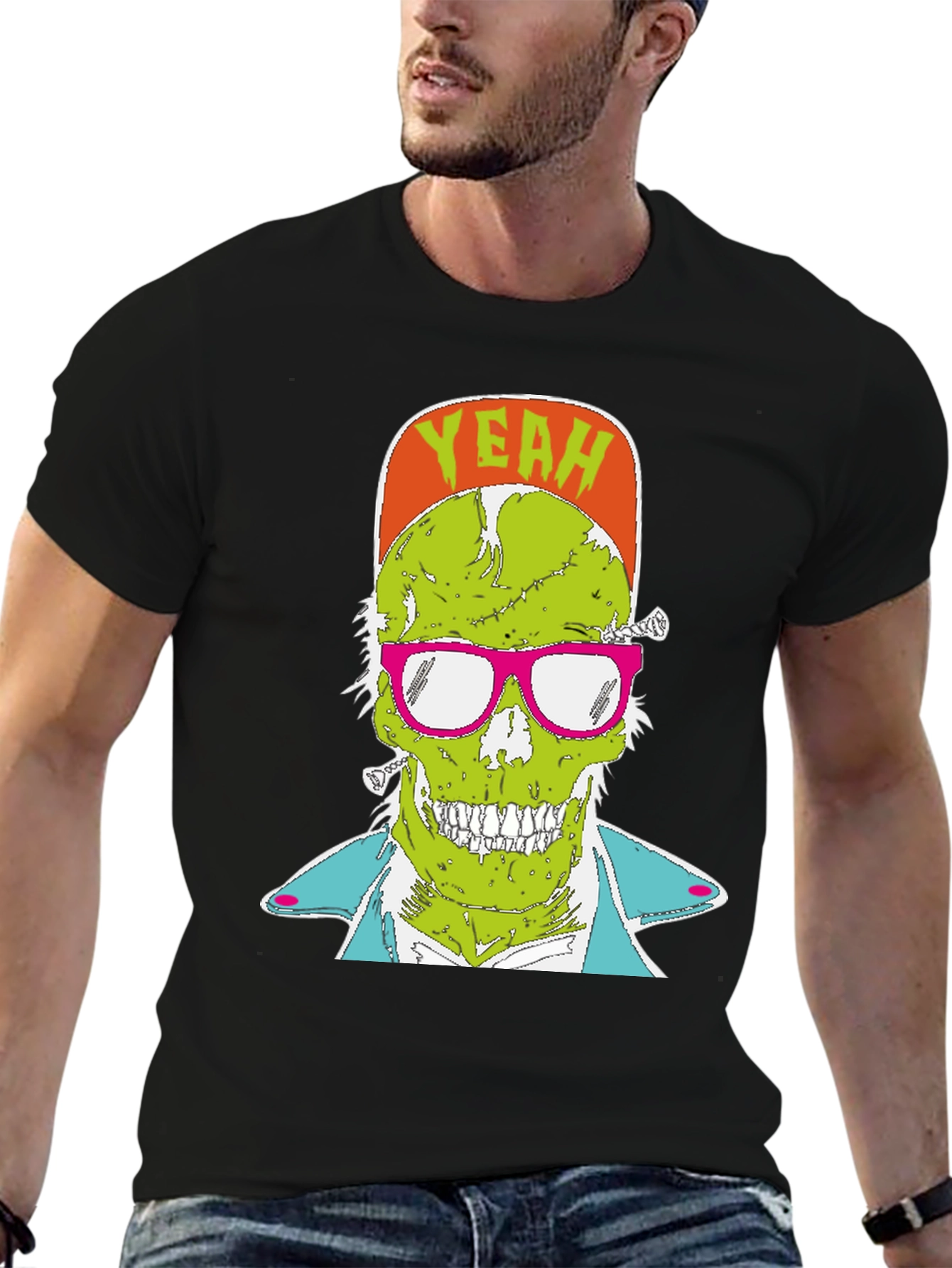 Zombie Graphic T-Shirt - Yeah! Skull Tee