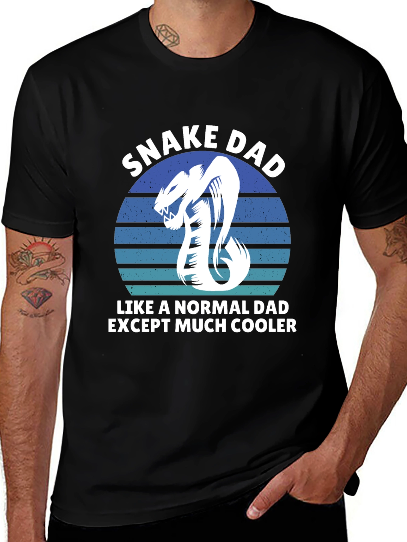 Snake Dad Graphic T-Shirt - Cool Fathers Day Gift