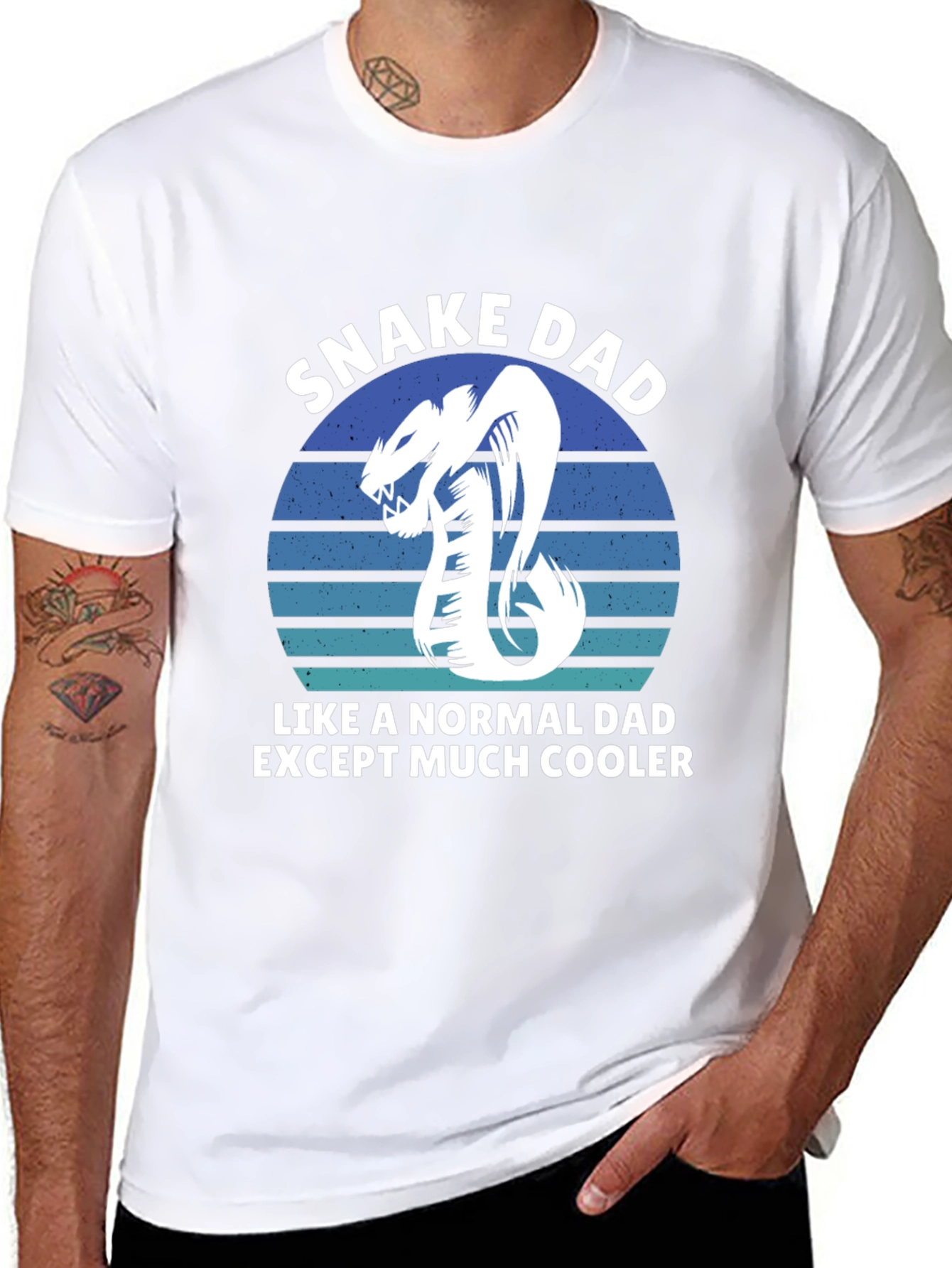 Snake Dad Graphic T-Shirt - Cool Fathers Day Gift