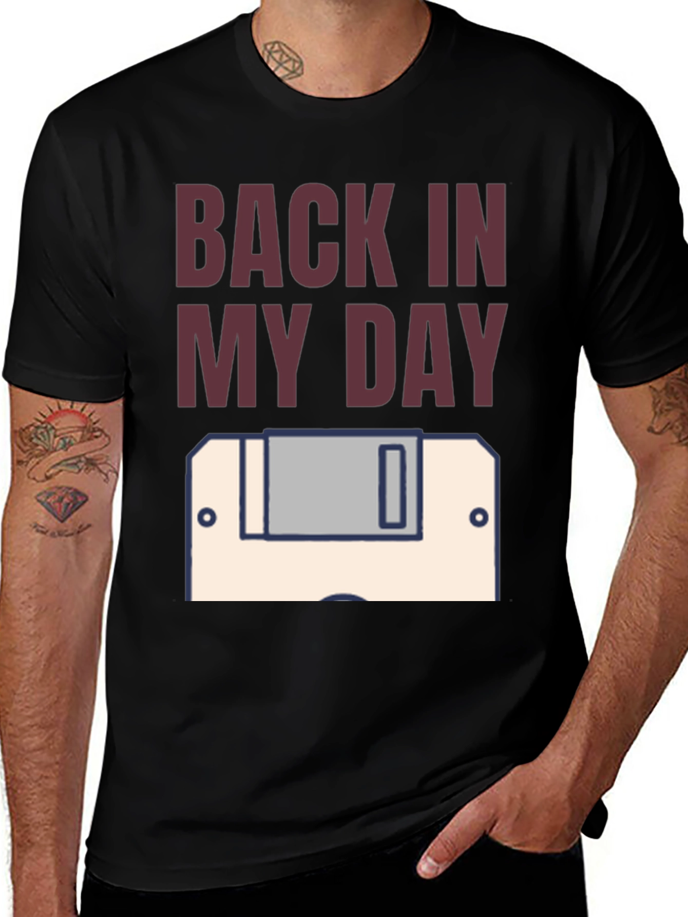 Back In My Day Floppy Disk Graphic Tee