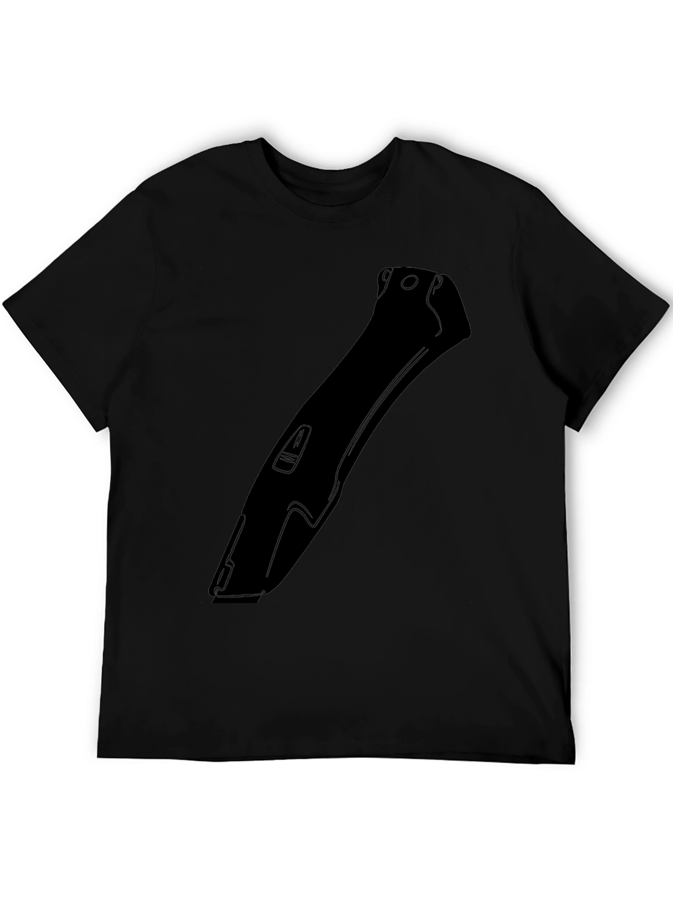 Mens Black Hair Clipper Graphic T-Shirt