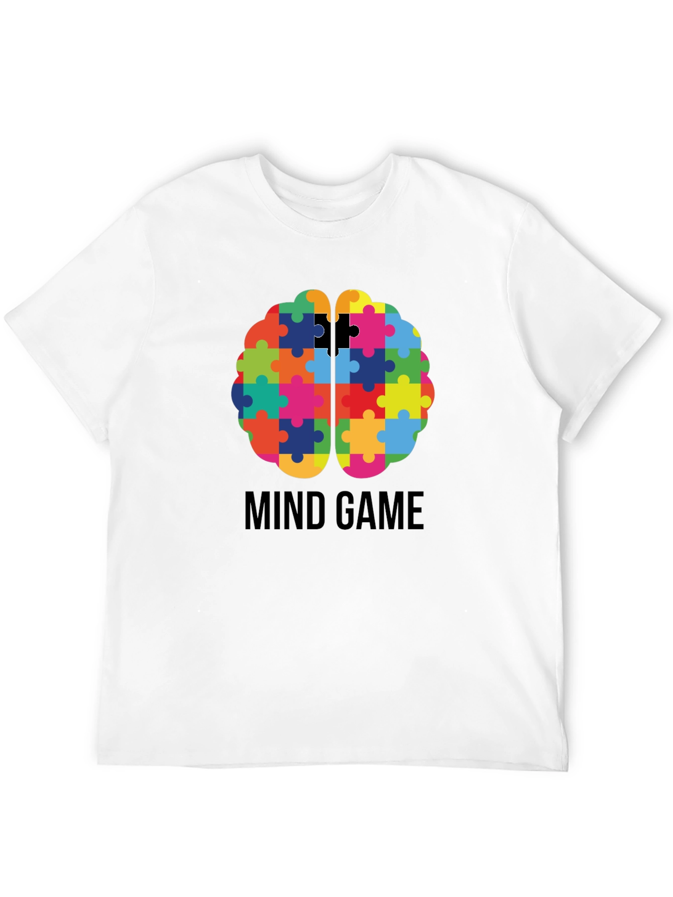 Mind Game Puzzle Brain Graphic T-Shirt
