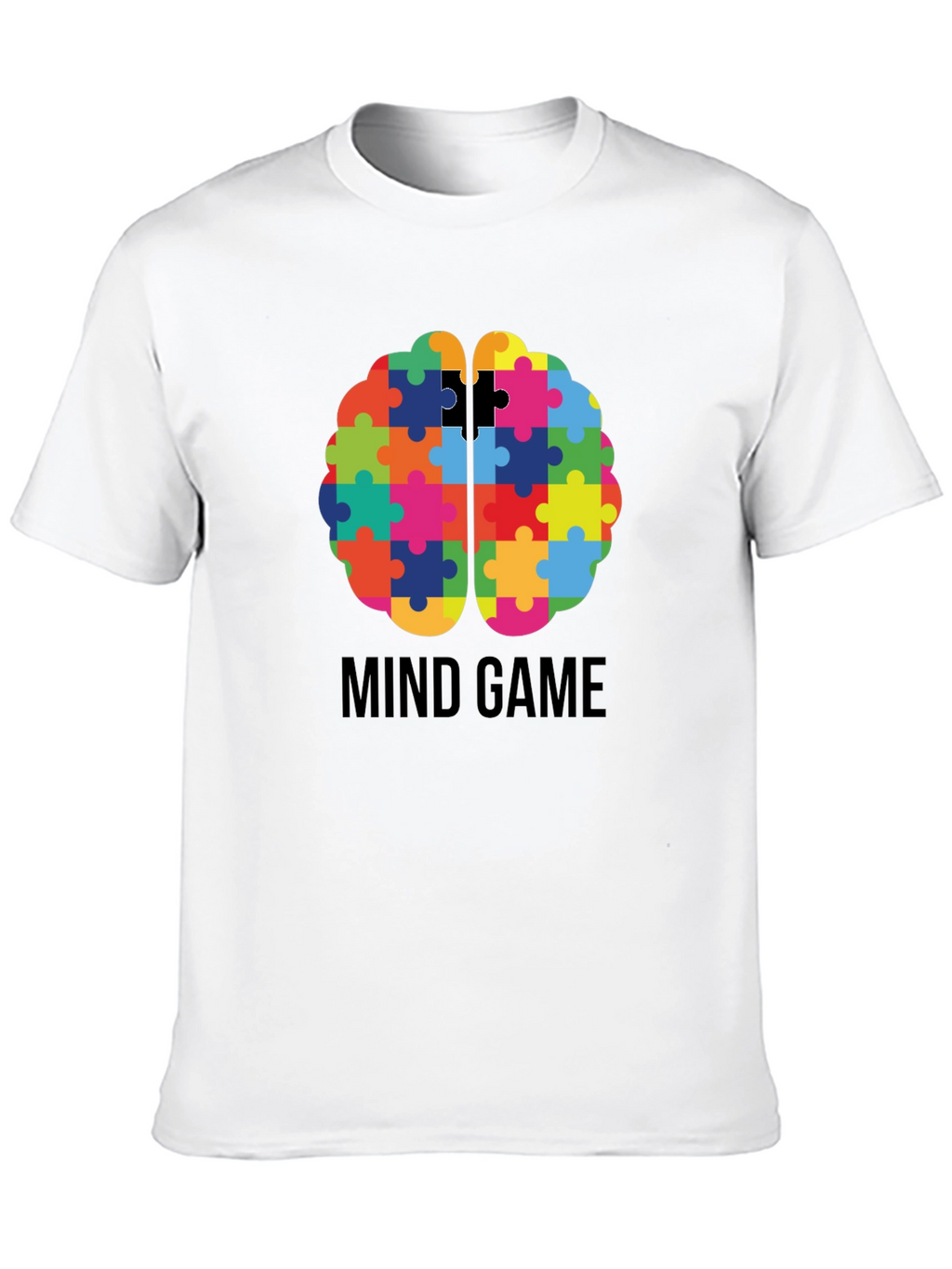 Mind Game Puzzle Brain Graphic T-Shirt
