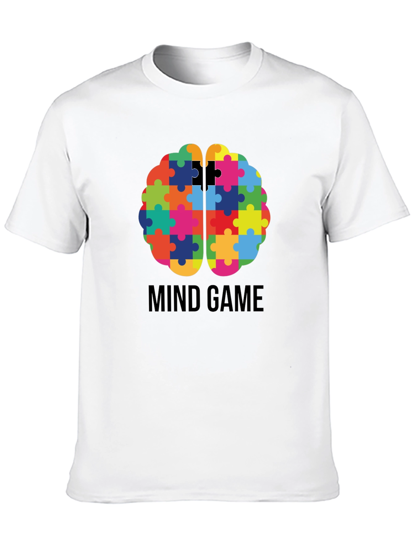 Mind Game Puzzle Brain Graphic T-Shirt