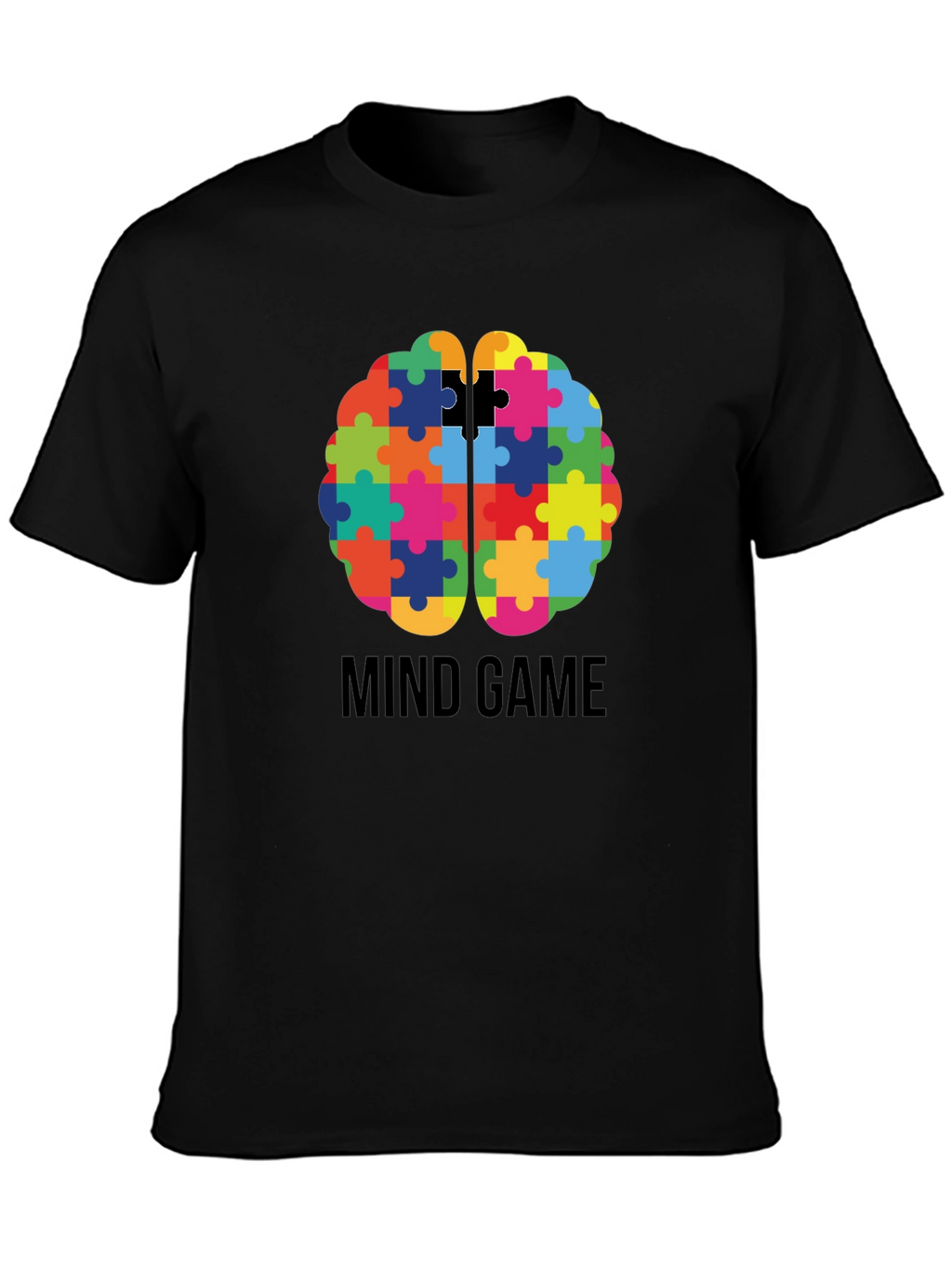 Mind Game Puzzle Brain Graphic T-Shirt