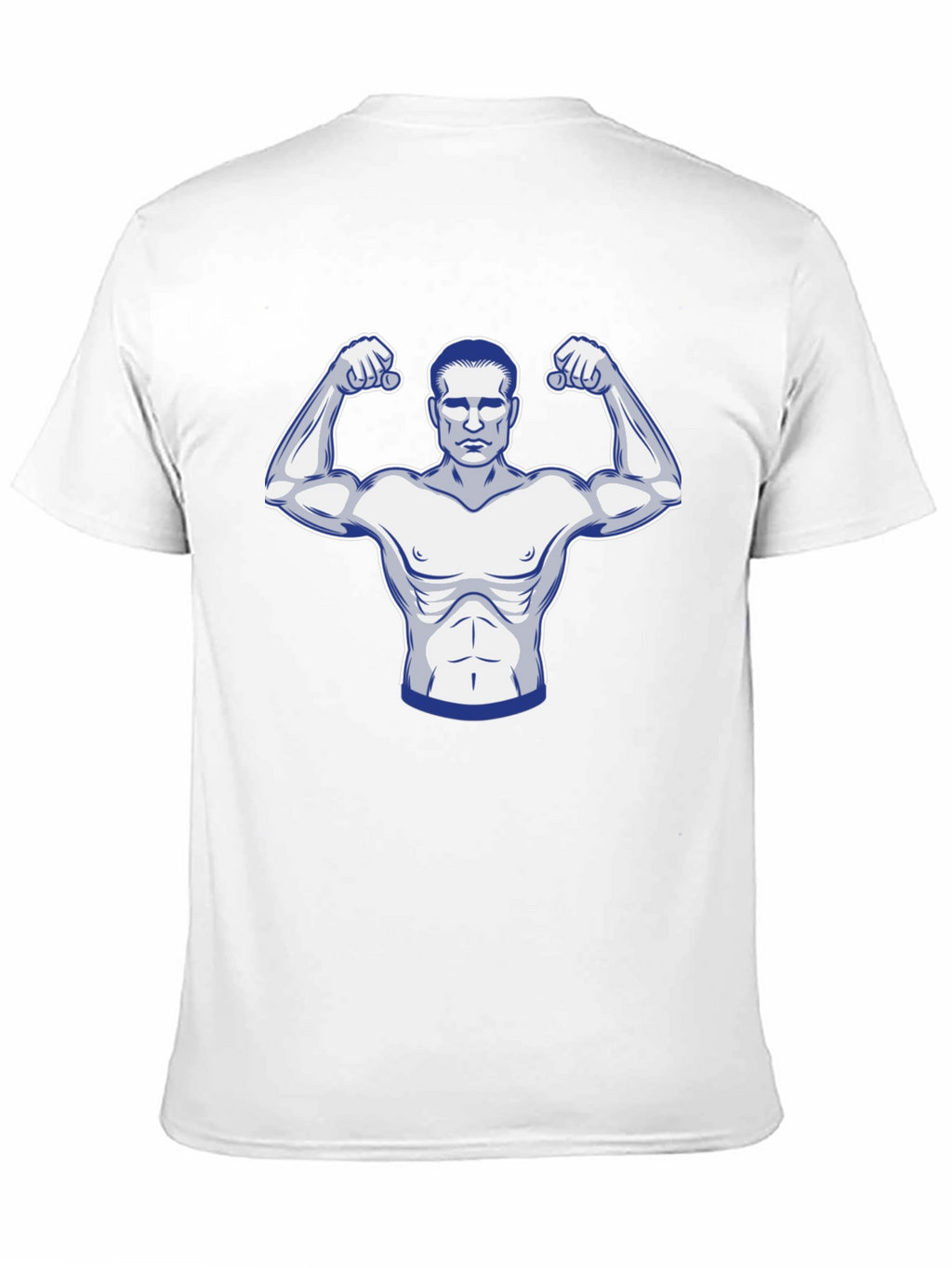 Muscle Man Graphic Print Black T-Shirt