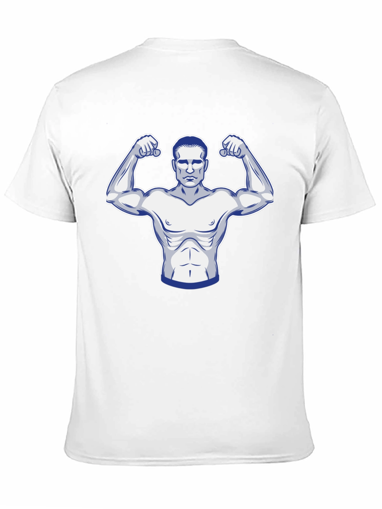 Muscle Man Graphic Print Black T-Shirt