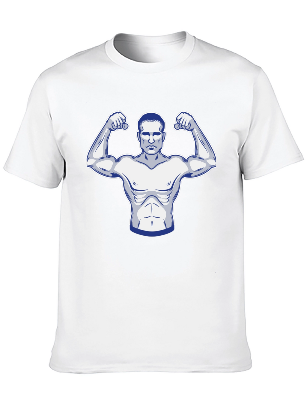 Muscle Man Graphic Print Black T-Shirt