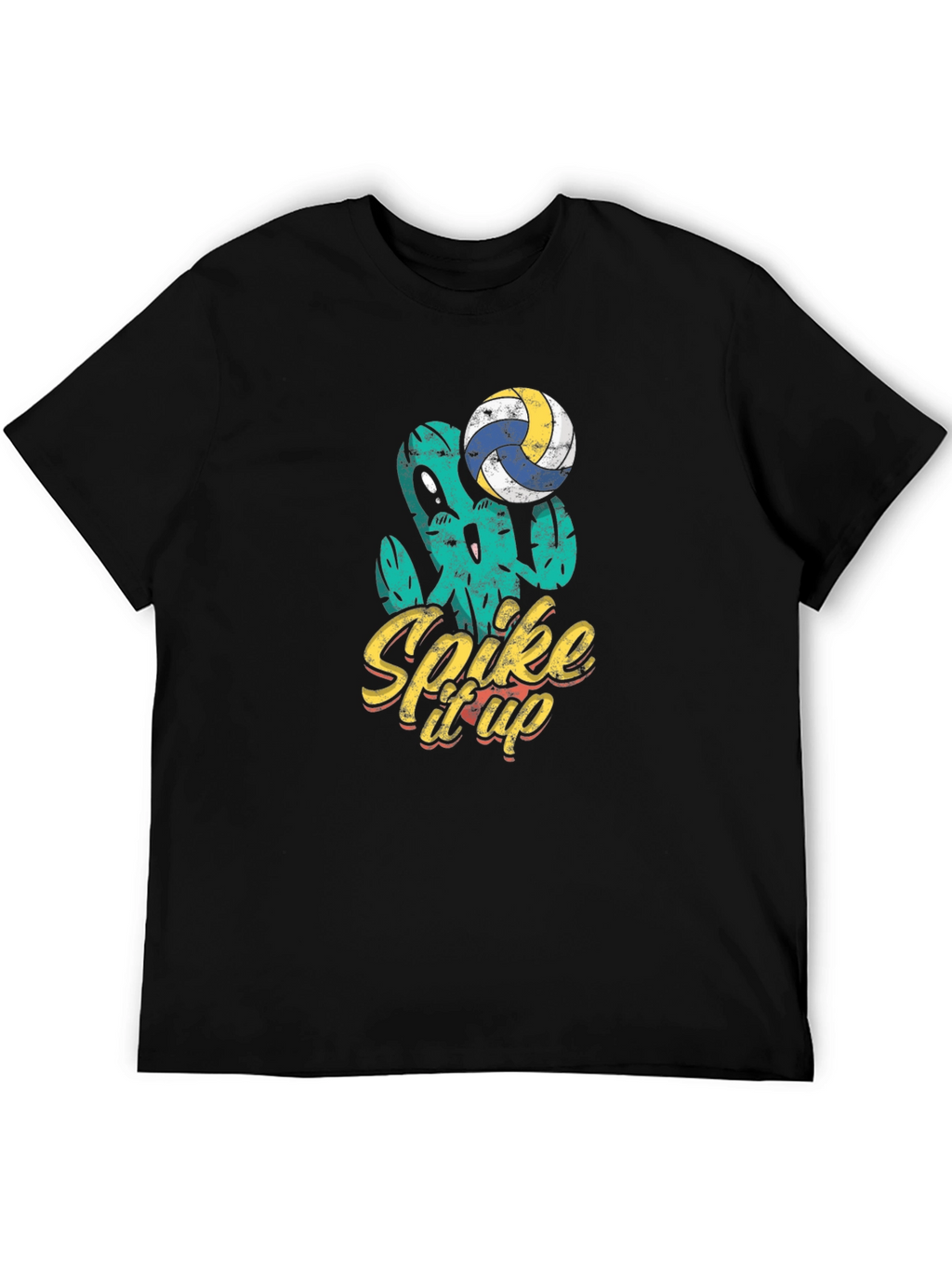 Spike It Up Volleyball Cactus Graphic Tee