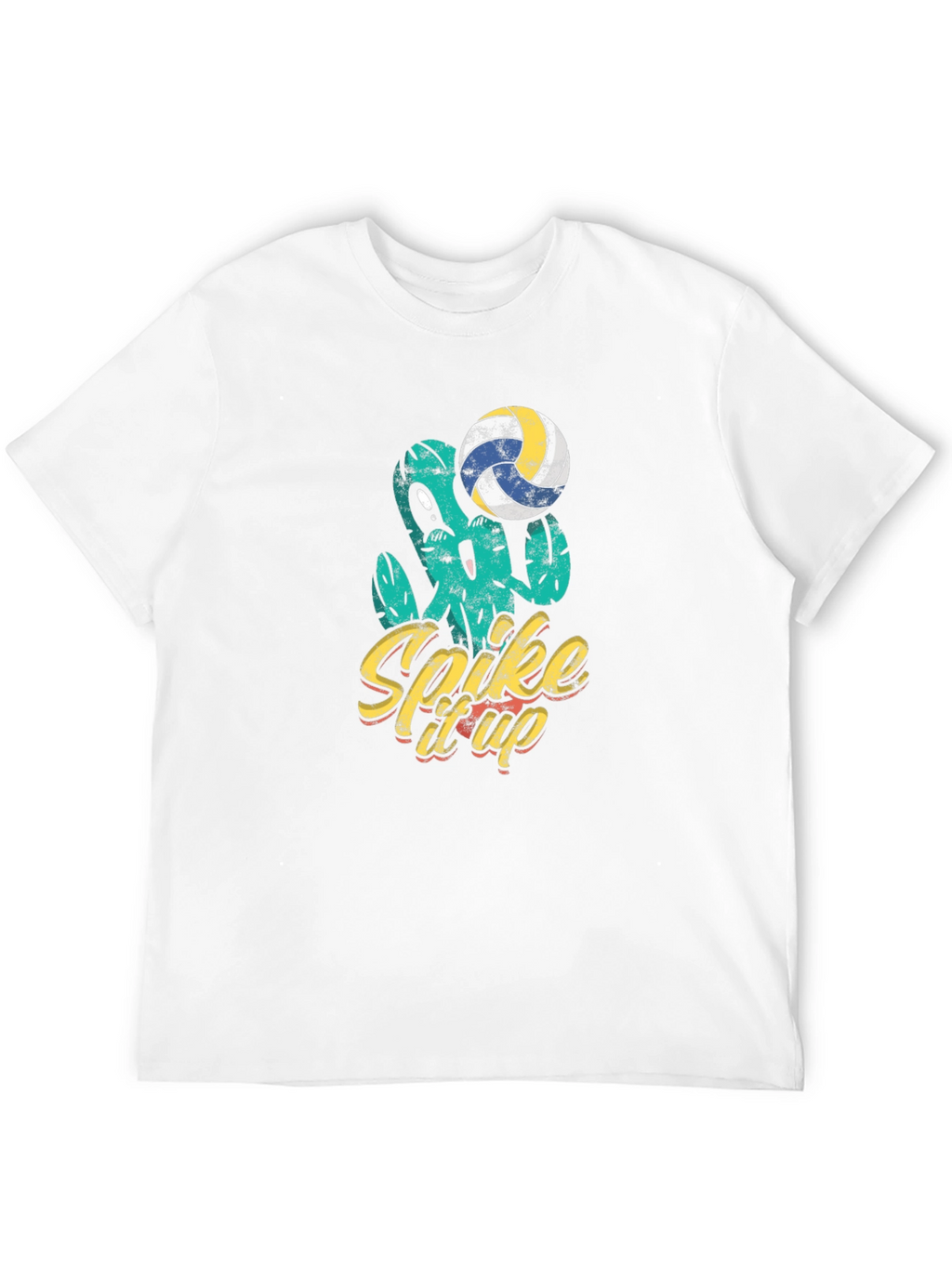 Spike It Up Volleyball Cactus Graphic Tee