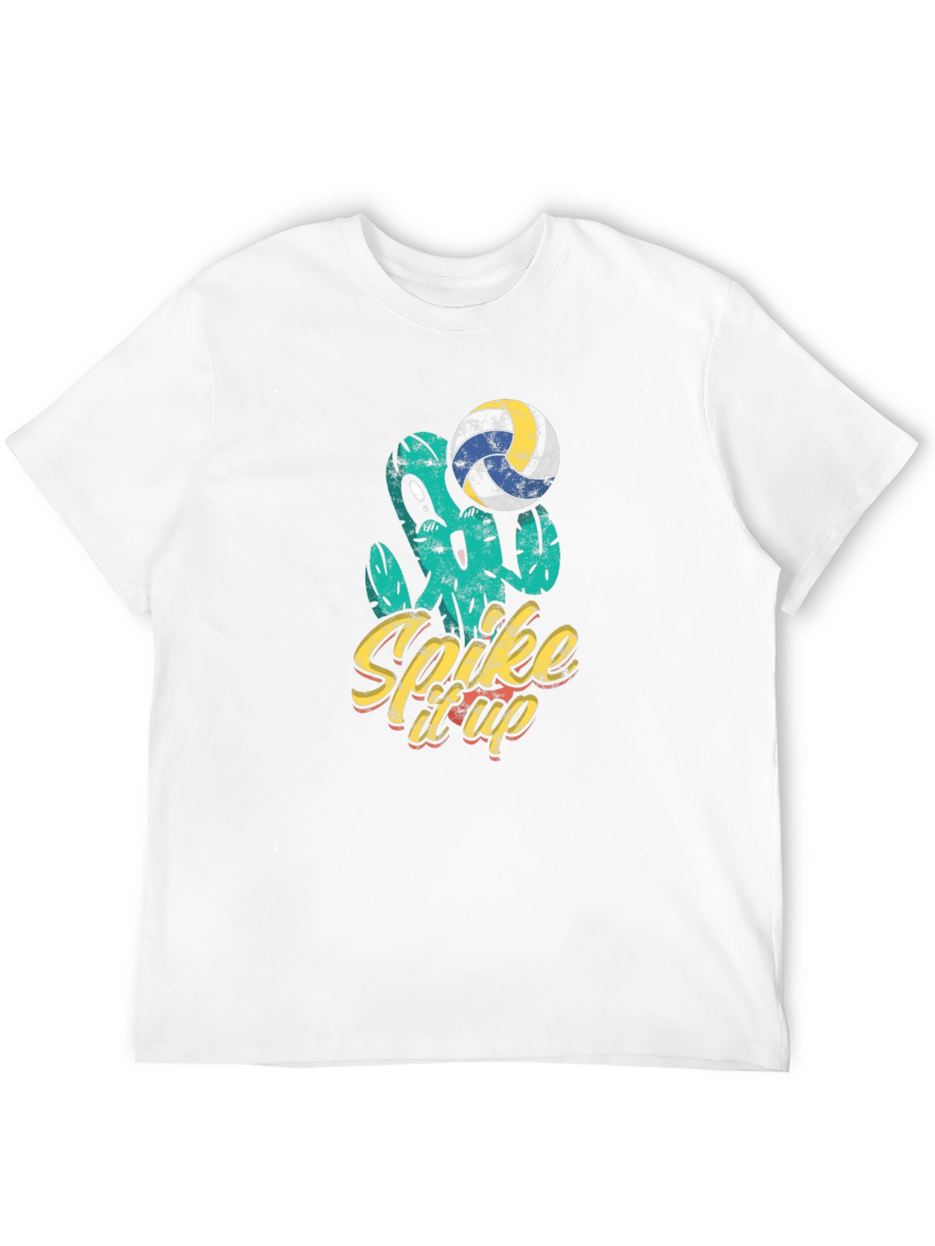 Spike It Up Volleyball Cactus Graphic Tee