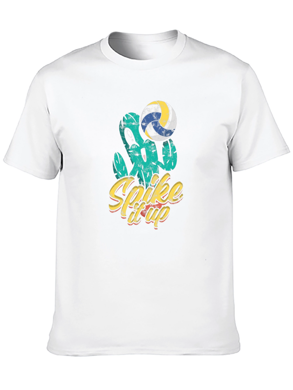 Spike It Up Volleyball Cactus Graphic Tee