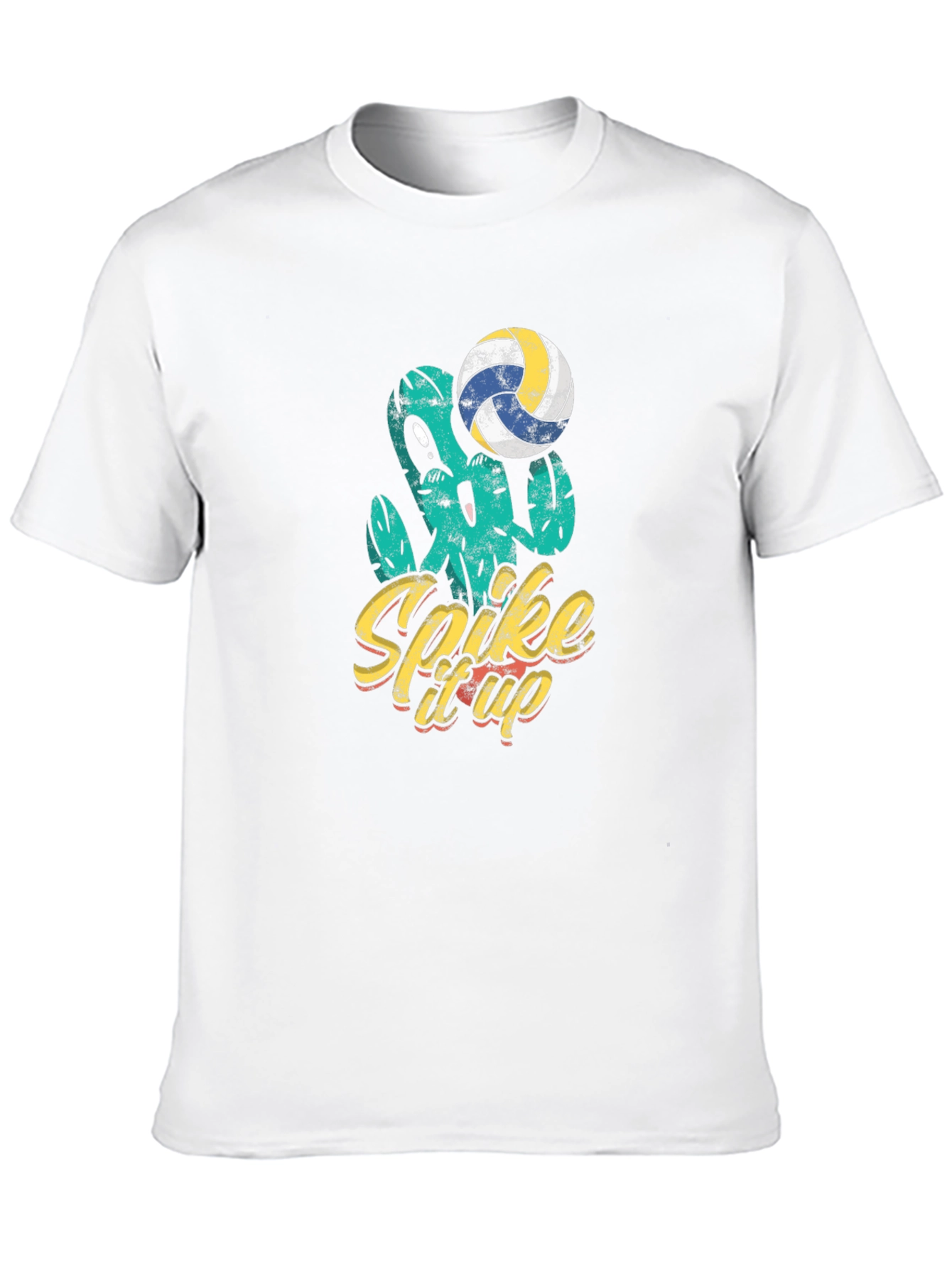 Spike It Up Volleyball Cactus Graphic Tee