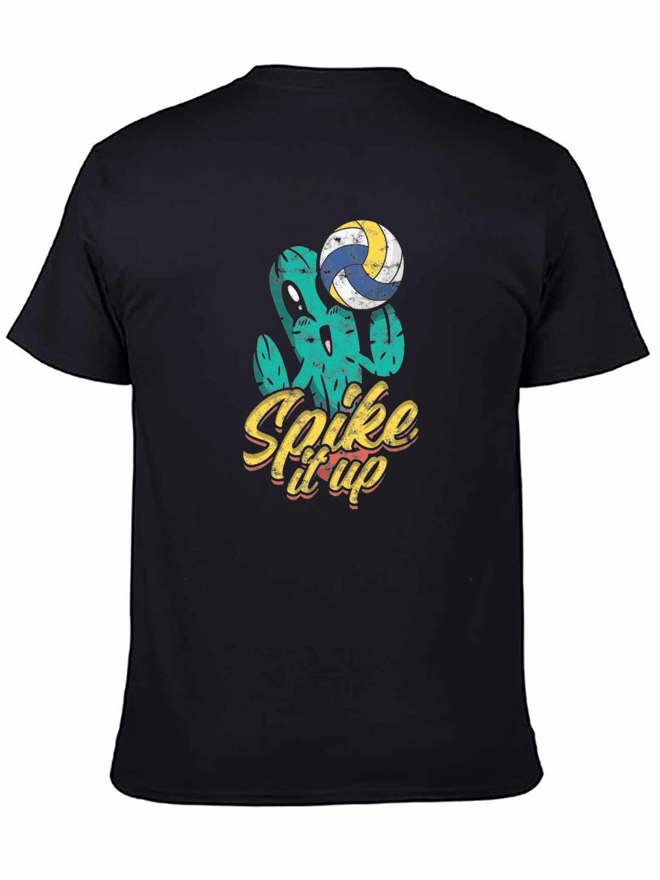 Spike It Up Volleyball Cactus Graphic Tee