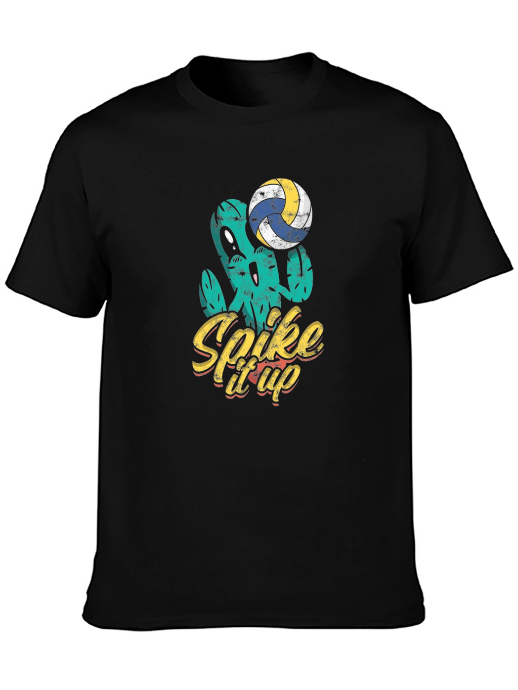Spike It Up Volleyball Cactus Graphic Tee