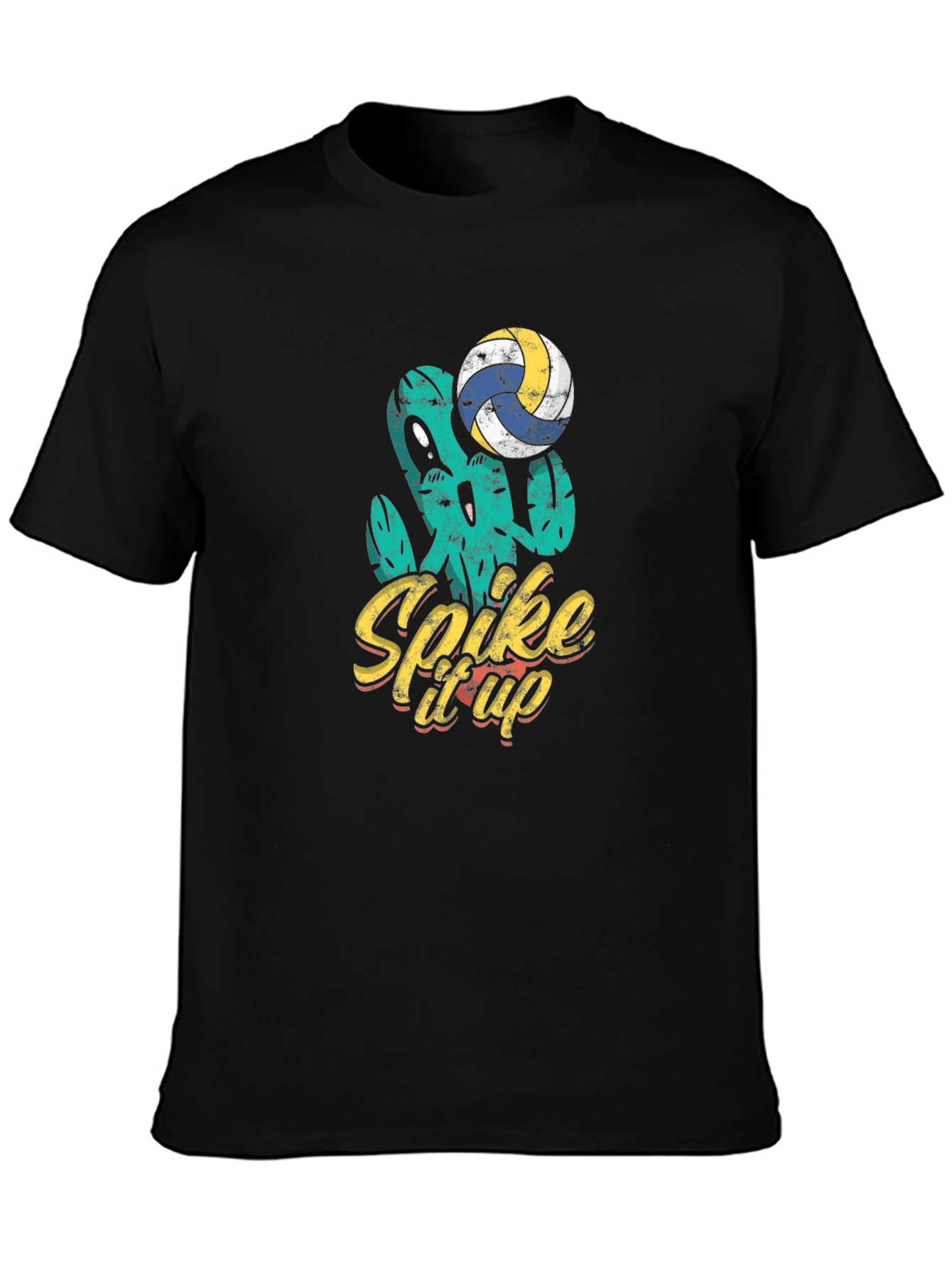 Spike It Up Volleyball Cactus Graphic Tee