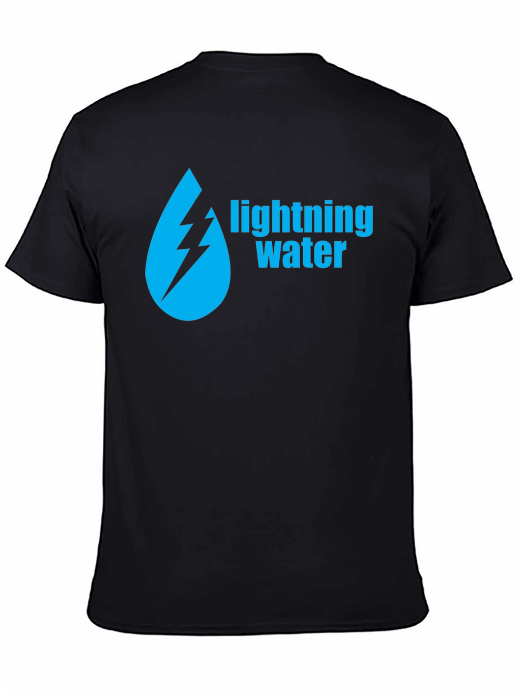 Lightning Water Graphic Black T-Shirt