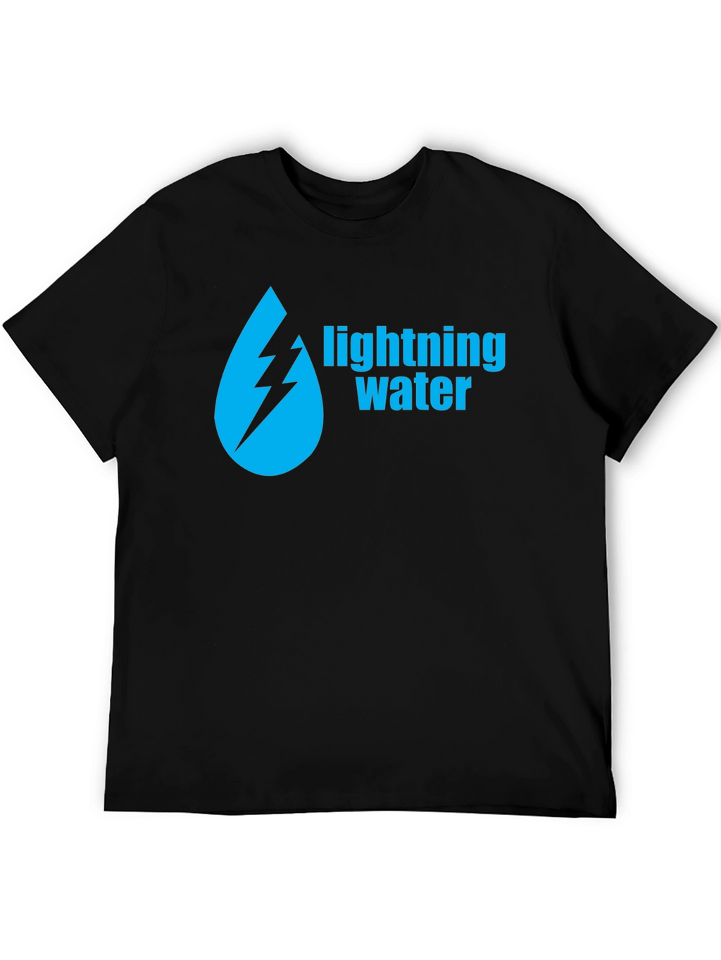 Lightning Water Graphic Black T-Shirt