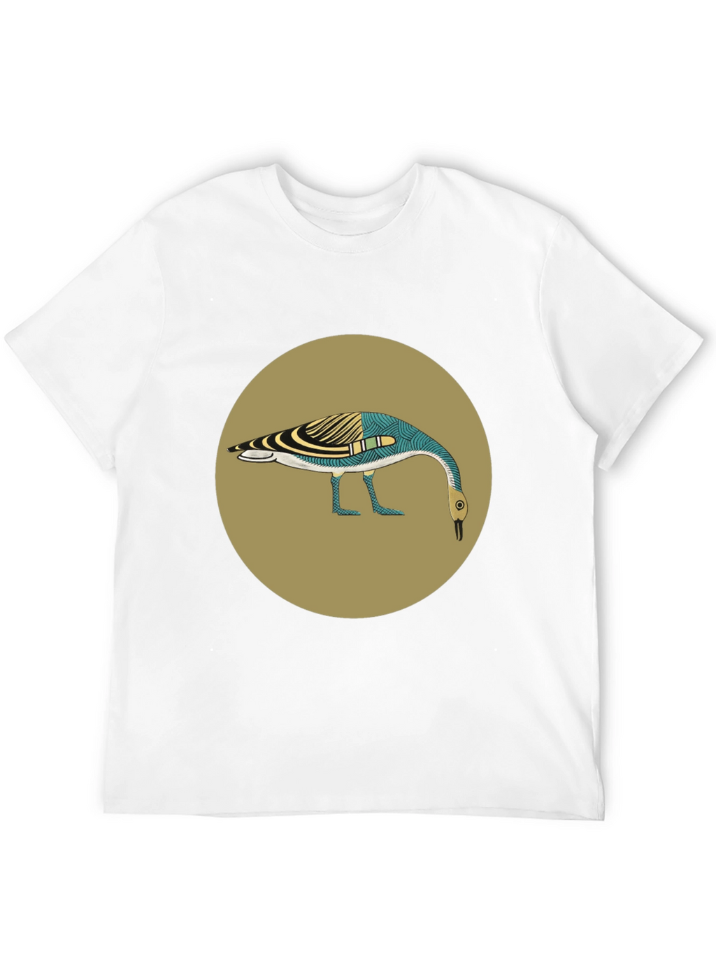 Abstract Goose Graphic Tee - Black