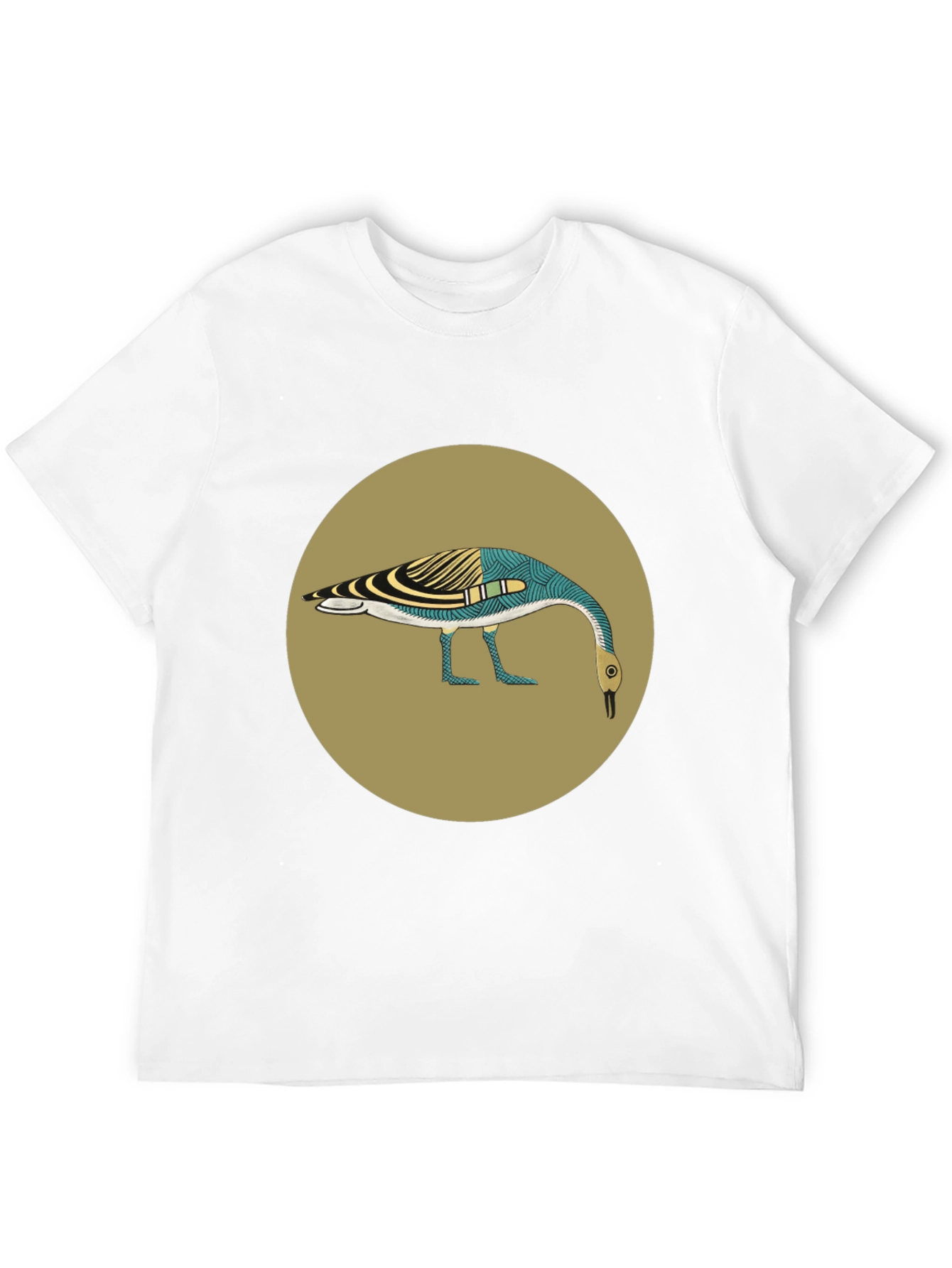 Abstract Goose Graphic Tee - Black