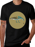 Abstract Goose Graphic Tee - Black