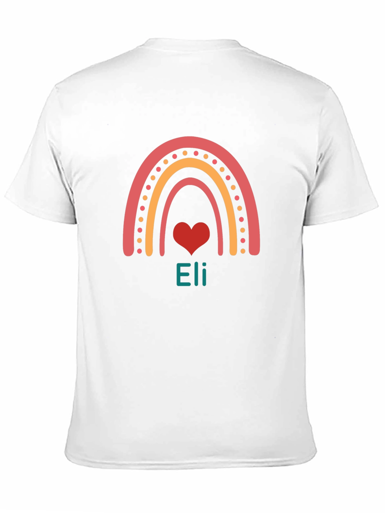 Rainbow Heart Personalized T-Shirt
