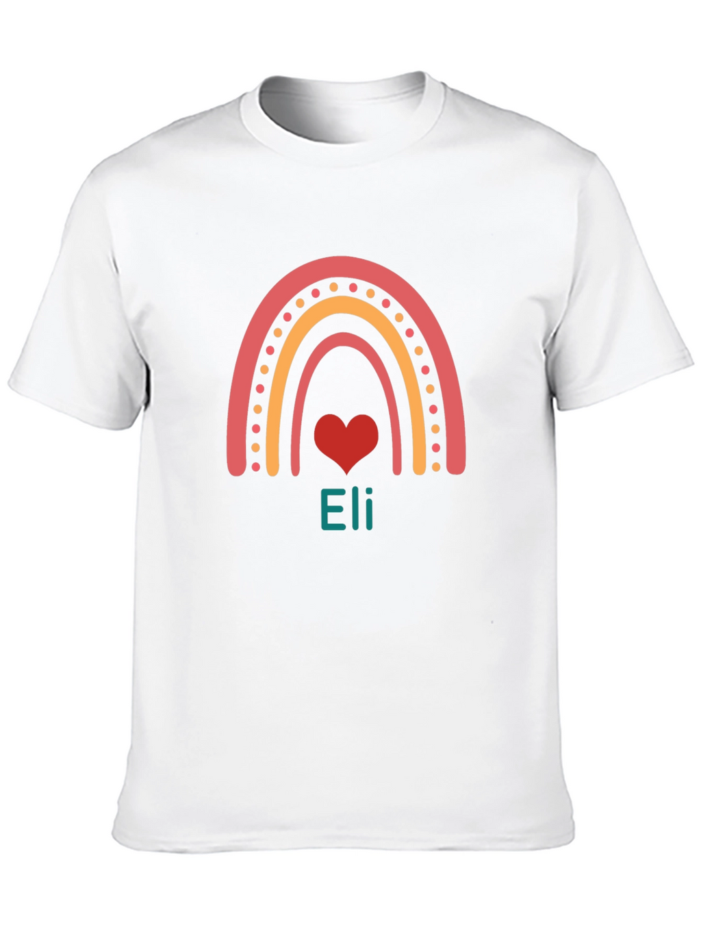 Rainbow Heart Personalized T-Shirt