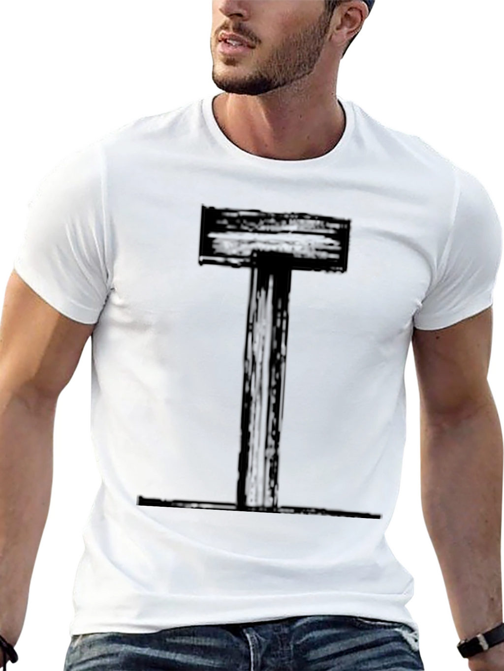 I Beam Graphic Tee - Modern Industrial Style