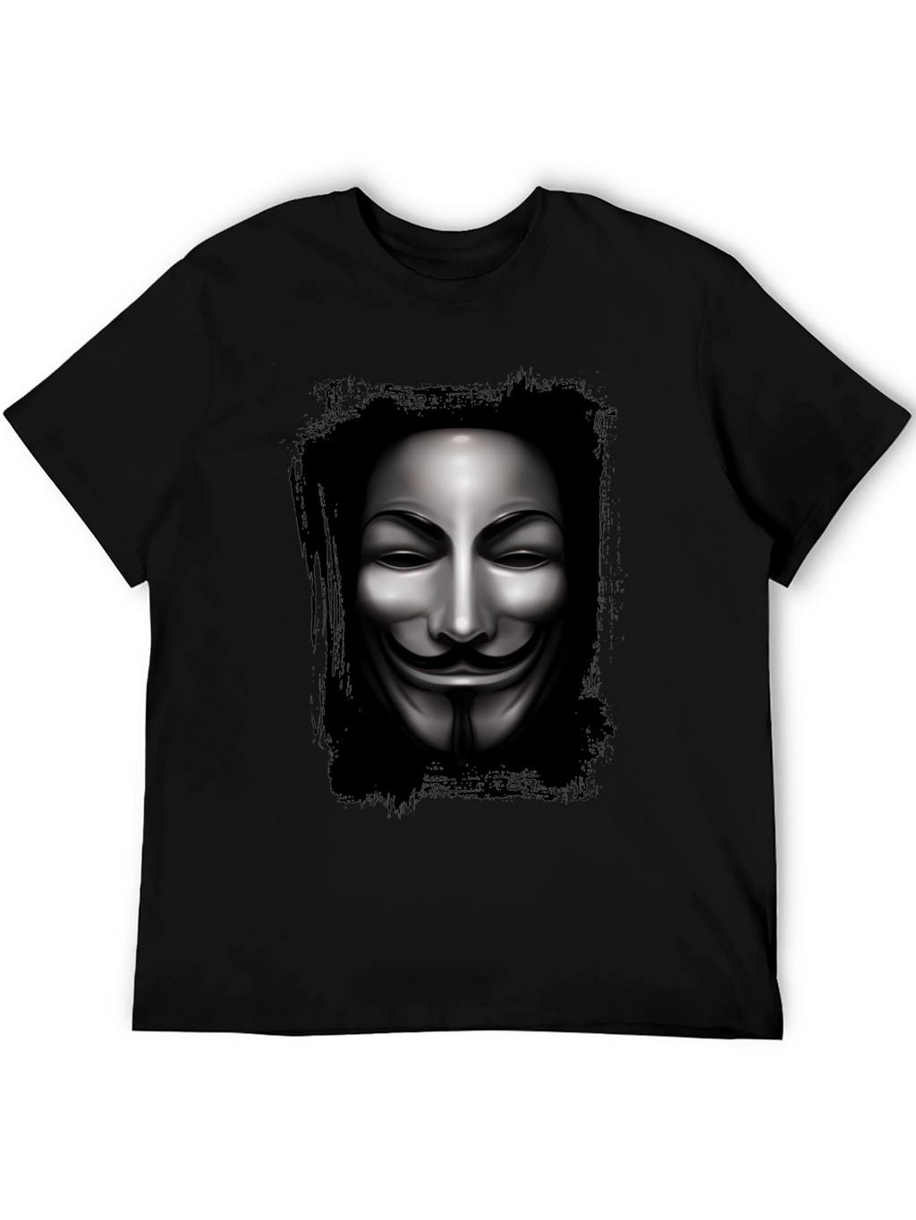 Anonymous Mask Graphic Black T-Shirt